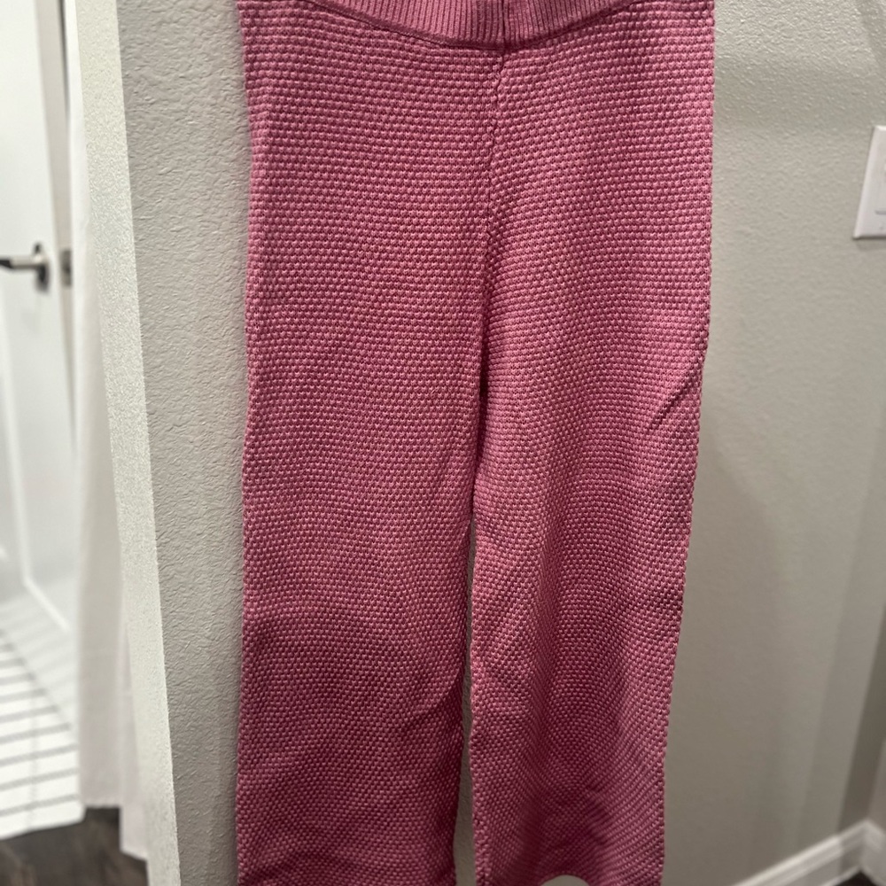 Pink Free People Beach knit pants